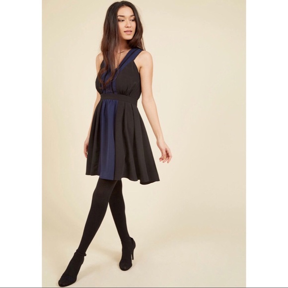 ModCloth Unconventional Combo A-Line Dress - Picture 3 of 5